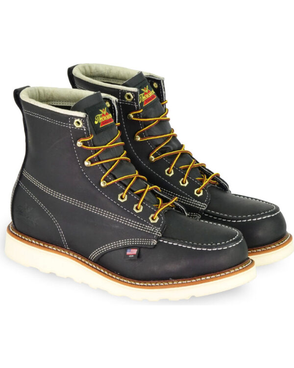 Vintage leather Kinney , mock steel toe oil resistant work boots 7E Vintage Kinney Mountaineering Leather Boots Made Italy Size  main image 4